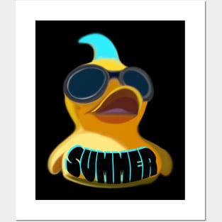 Rubber Duck pool party float ready for summer time Posters and Art